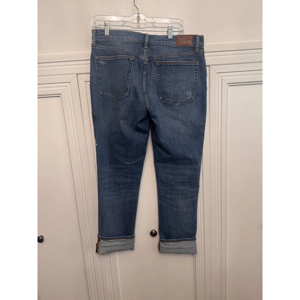 Johnny Was Blue Patchwork Boyfriend Jeans